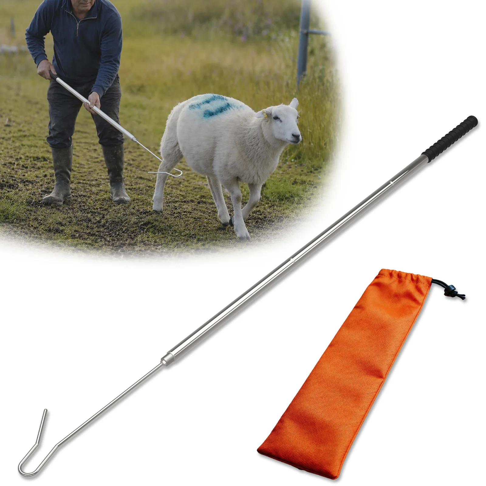 Sheep catcher leg hook