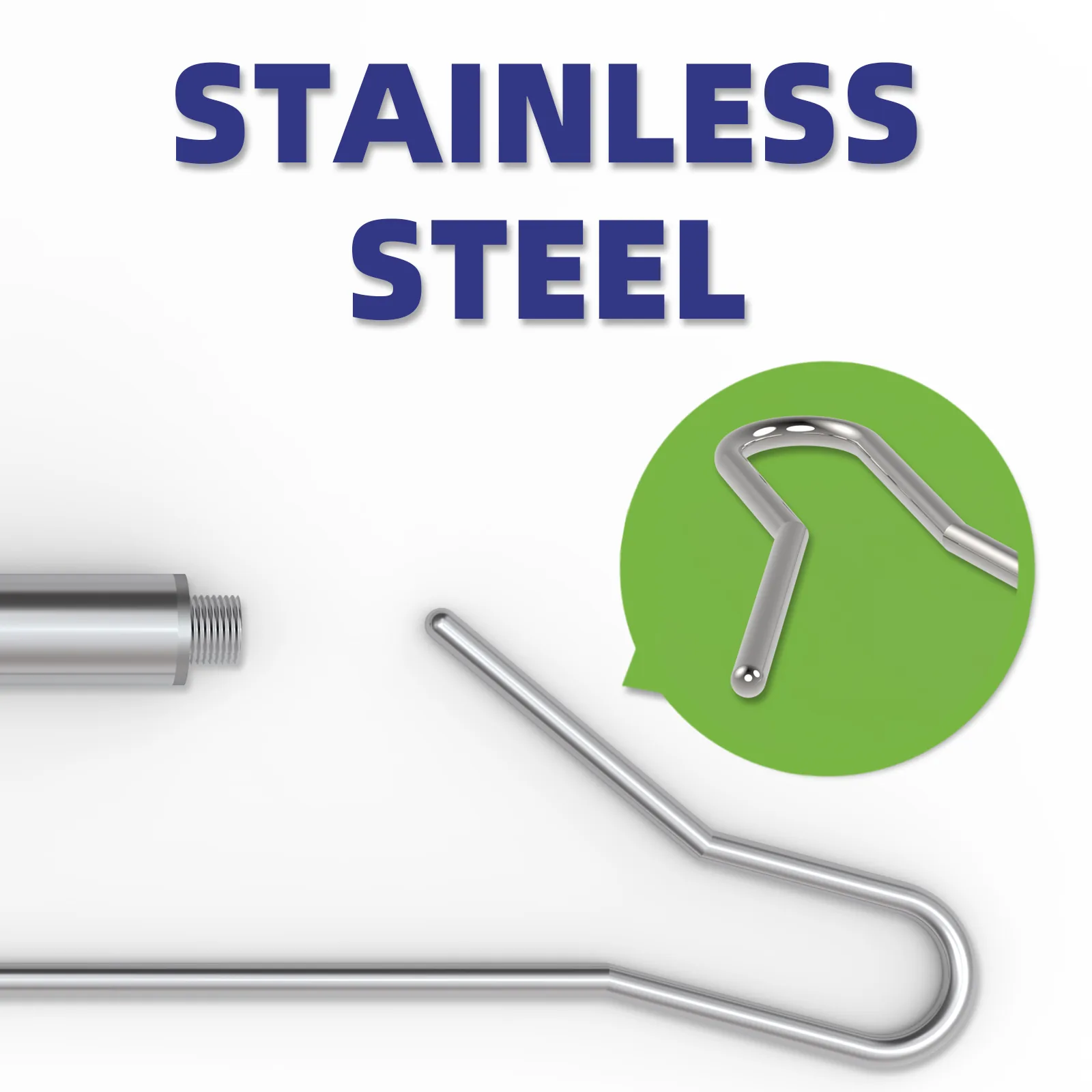 Stainless steel sheep catcher hook tip