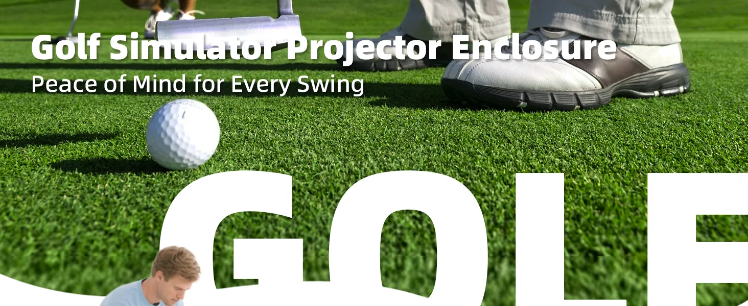 Golf simulator projector enclosure A+ image 1