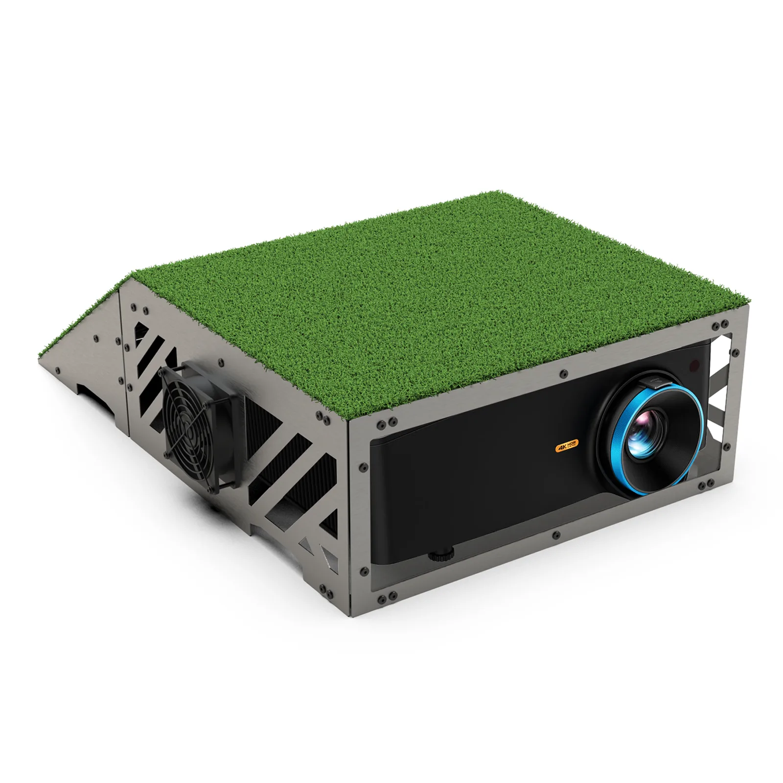 Golf simulator projector enclosure