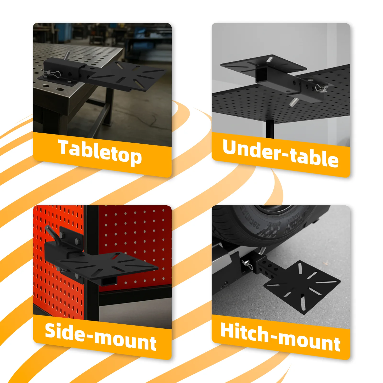 Slotted vise mounting plate