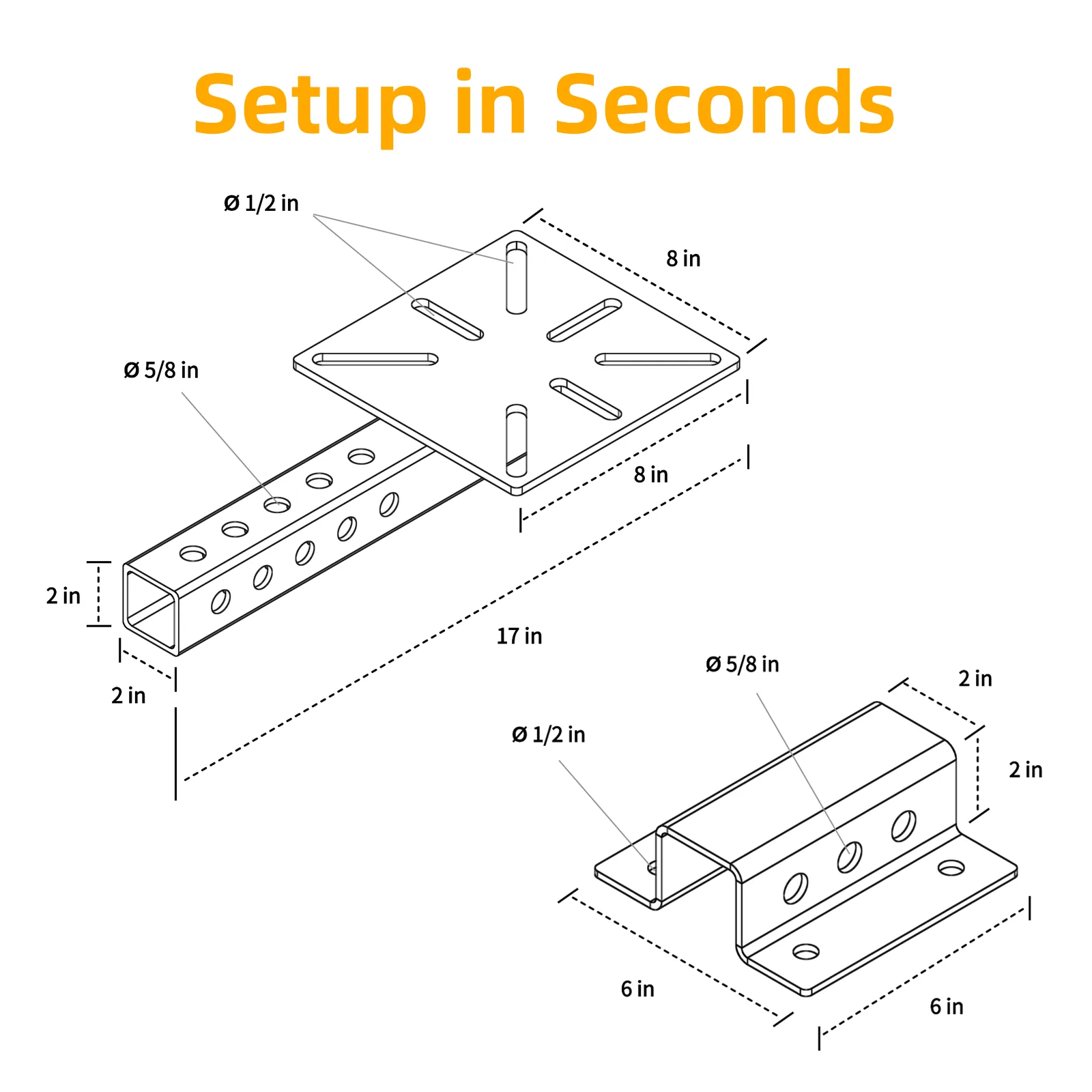 Included bolts and washers